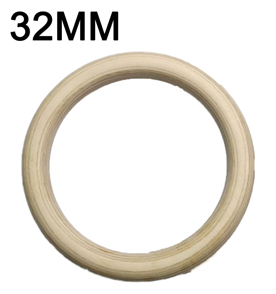 28/32MM Fitness Wooden Gymnastics Rings Fitness Home Gym Equipment Strength Training Gymnastics Equipment