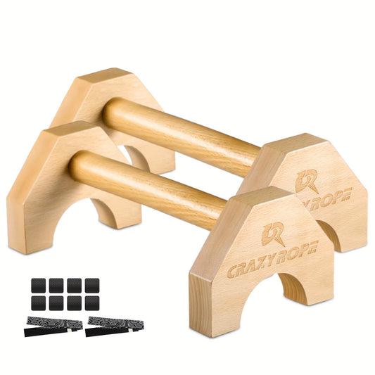 1 Pair Wooden Push-Up Bar Stands Gym Push Ups Rack Board Fitness Exercise Body Building Training Handstand Parallel Rod